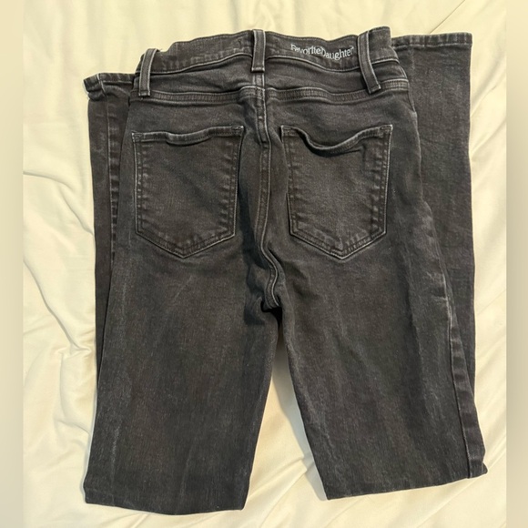 Favorite Daughter VALENTINA Shortie black petite super HIGH RISE CIGARETTE 24 - Picture 4 of 7